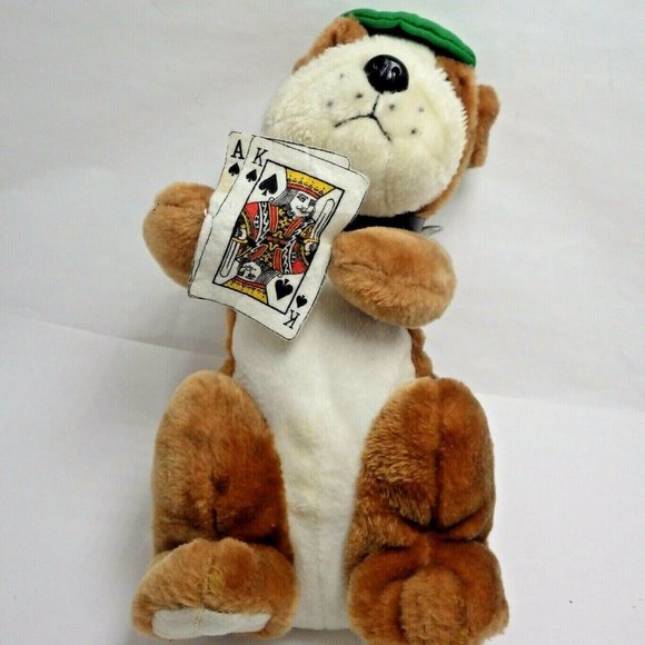 Big T Concessions Bull Dog Dealler Pit Boss Brown Stuffed Plush Spike Collar - Picture 5 of 8